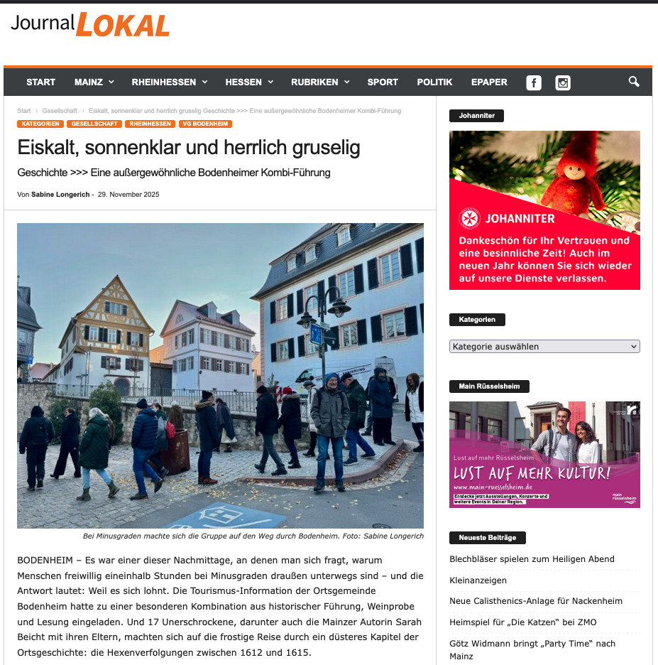 Screenshot zum Journal-Lokal Artikel zu Mainz Makaber von Sarah Beicht